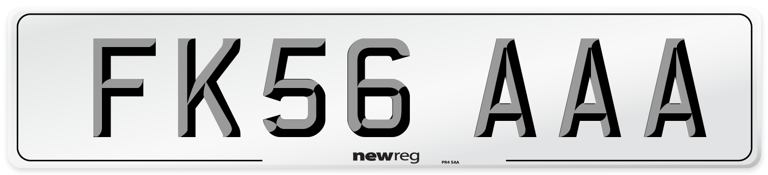 FK56 AAA Number Plate from New Reg